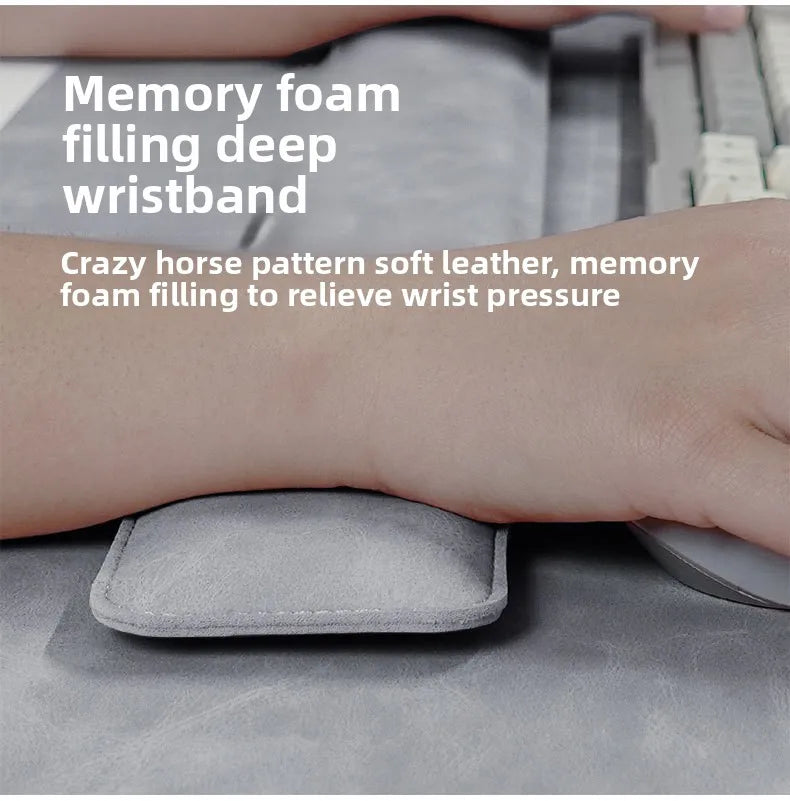 Desk Mat Waterproof PU Mouse Pad Large Mousepad Laptop Non-slip Desk Pad Keyboard Mats Mouse Mat Mouse Wrist Guard Three Pieces