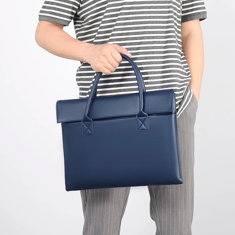 Large Capacity Laptop Bag - Stylish and durable briefcase with multiple compartments for daily essentials and laptop accessories
