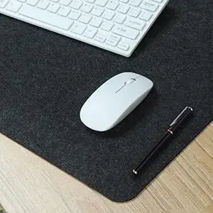 Felt Desk Mat Computer Mat for Desk(31.5x15.7Inches) Large Felt Mouse Pad and Keyboard Mat Desk Protector for Office | Dark Gray