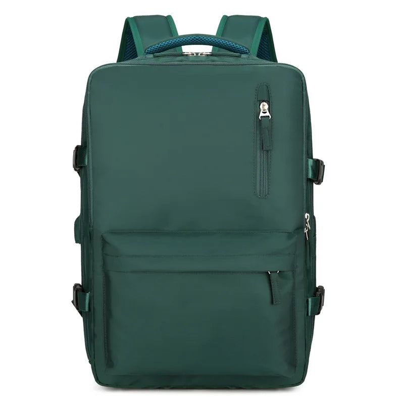 Large capacity travel backpack,with shoe bag compartment, laptop backpack,with charging port, stylish travel commuter bag