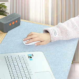 Felt Desk Mat Computer Mat for Desk(31.5x15.7Inches) Large Felt Mouse Pad and Keyboard Mat Desk Protector for Office | Dark Gray