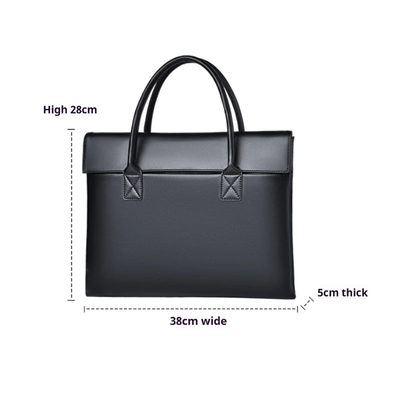 Large Capacity Laptop Bag - Stylish and durable briefcase with multiple compartments for daily essentials and laptop accessories