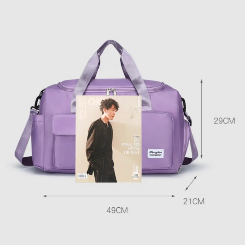 Wet and dry separation large capacity travel bag,leisure outdoor travel bag tote bag,fitness yoga bag,weekend tote overnight bag