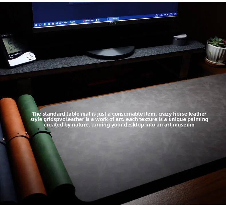 Desk Mat Waterproof PU Mouse Pad Large Mousepad Laptop Non-slip Desk Pad Keyboard Mats Mouse Mat Mouse Wrist Guard Three Pieces