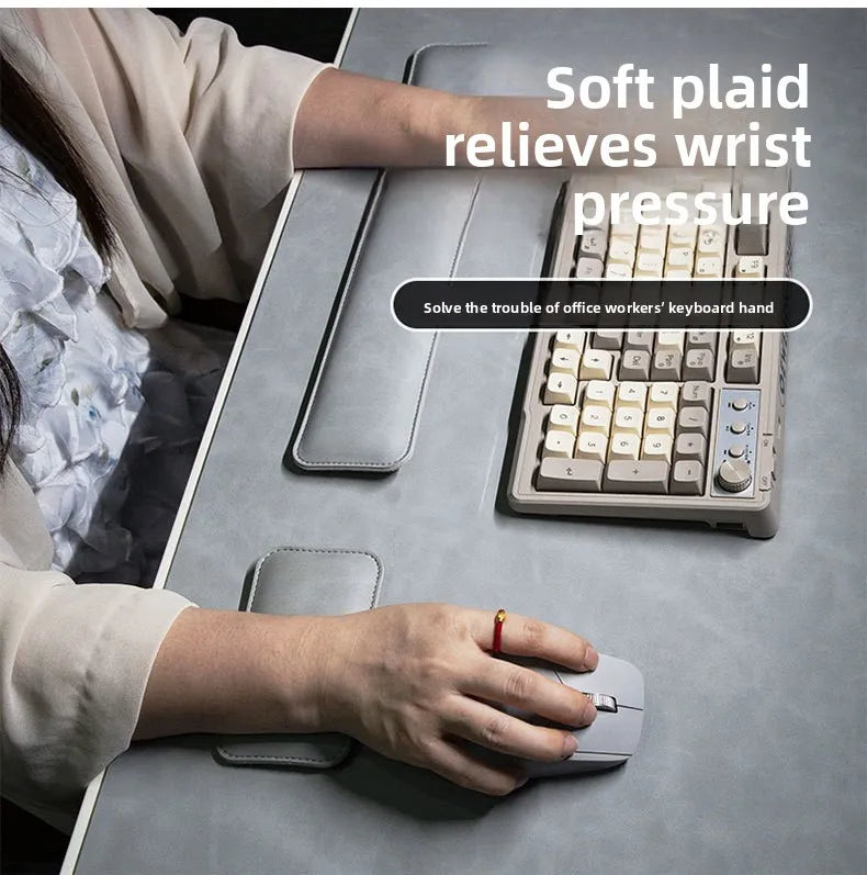 Desk Pad Waterproof PU Mouse Pad Large Mousepad Laptop Non-slip Desk Mat Keyboard Mats Mouse mat, mouse wrist guard three pieces