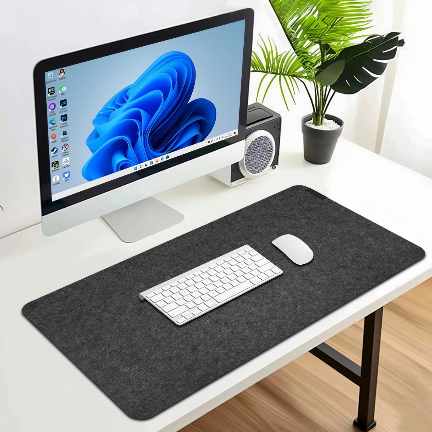 Desk Mat Large Mouse Keyboard Pad Computer Desktop Protector Non-Slip Base for Office Home Durable Washable