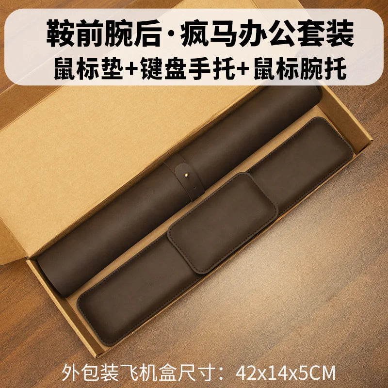 Desk Pad Waterproof PU Mouse Pad Large Mousepad Laptop Non-slip Desk Mat Keyboard Mats Mouse mat, mouse wrist guard three pieces