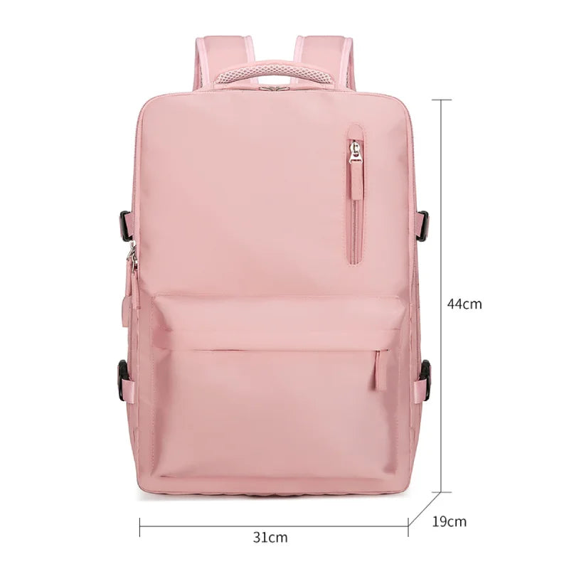 Large capacity travel backpack,with shoe bag compartment, laptop backpack,with charging port, stylish travel commuter bag