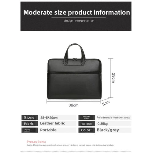 Fashion Men'S Large Capacity Handbag, Briefcase - Adjustable Crossbody Bag And Shoulder Bag With Multiple Compartments