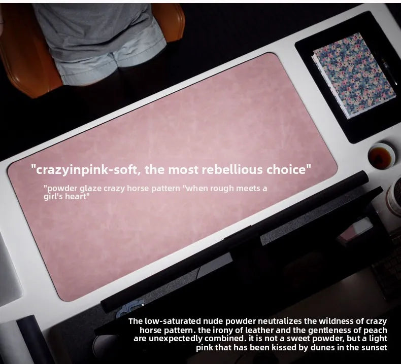 Desk Mat Waterproof PU Mouse Pad Large Mousepad Laptop Non-slip Desk Pad Keyboard Mats Mouse Mat Mouse Wrist Guard Three Pieces