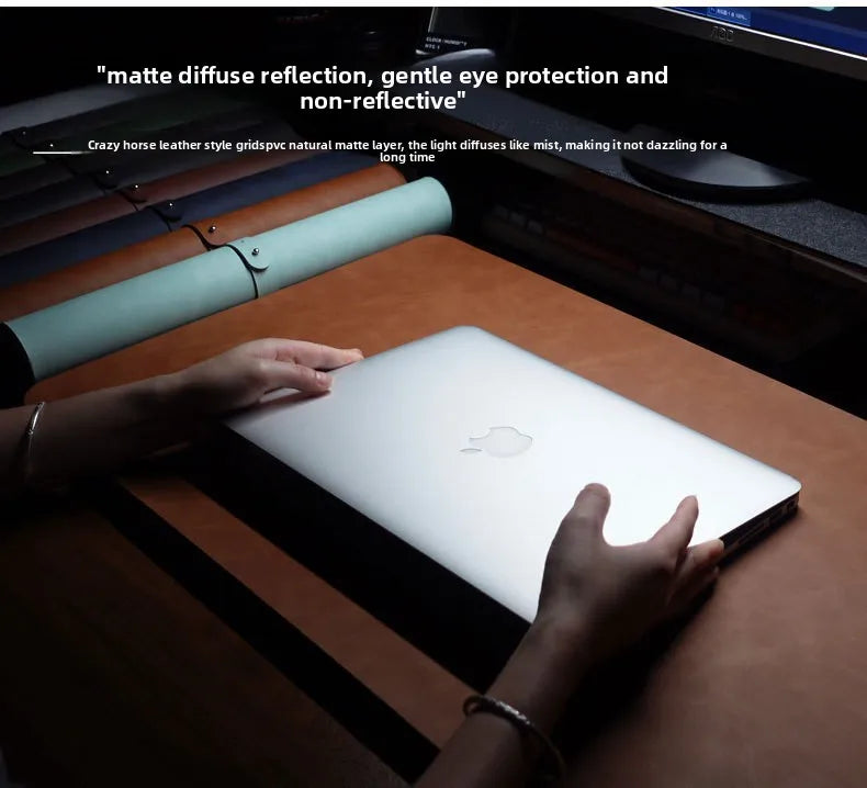 Desk Pad Waterproof PU Mouse Pad Large Mousepad Laptop Non-slip Desk Mat Keyboard Mats Mouse mat, mouse wrist guard three pieces