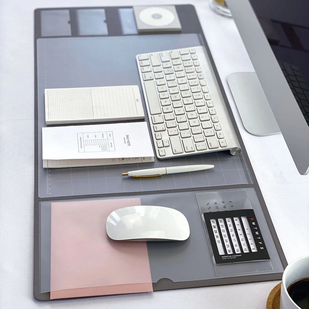 Desk Protect Pad Desk Mat Desk Writing Pad Desk Mouse Keyboard Pad PU Leather Office Desk Mat ,for Keyboard Laptop Home Office