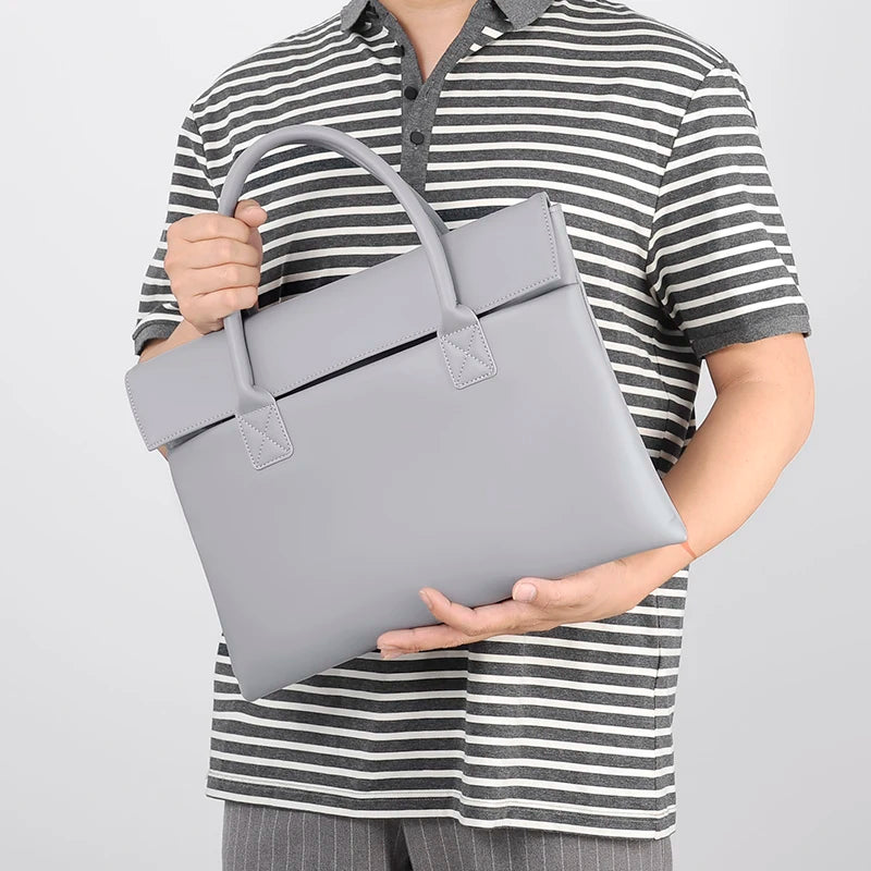 Large Capacity Laptop Bag - Stylish and durable briefcase with multiple compartments for daily essentials and laptop accessories