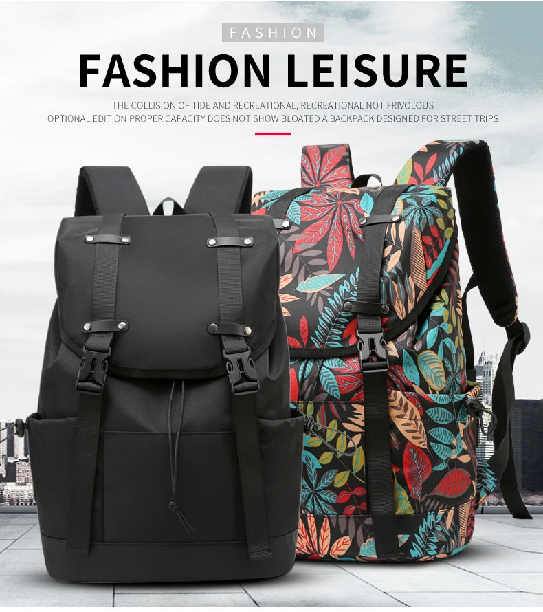 Water-Resistant Black Drawstring Backpack -Graffiti Print Large Capacity Backpack, Casual And Versatile Multi-layer Schoolbag